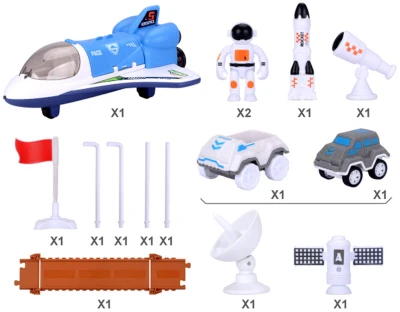 Raketoplán herní set s kosmonautem a doplňky na baterie Světlo Zvuk
