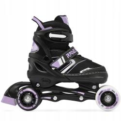 Raven Helixi Black/Violet 4v1 dětské kolečkové brusle - Led kolečka