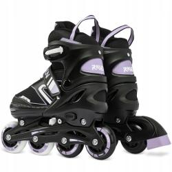 Raven Helixi Black/Violet 4v1 dětské kolečkové brusle - Led kolečka
