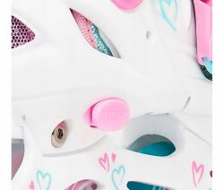 Raven Loret Glitter White/Mint/Pink dětské kolečkové brusle - LED kolečka