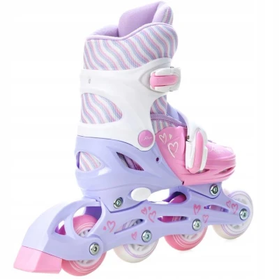 Raven Loret LILA/PINK 3v1 dětské inline brusle - svítící kola LED
