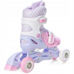 Raven Loret LILA/PINK 3v1 dětské inline brusle - svítící kola LED