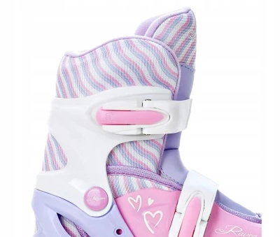 Raven Loret LILA/PINK 3v1 dětské inline brusle - svítící kola LED