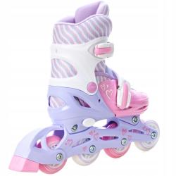 Raven Loret LILA/PINK dětské inline brusle - svítící kola LED
