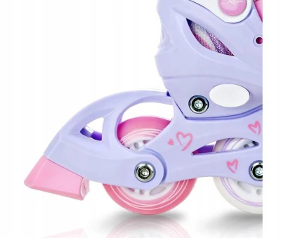 Raven Loret LILA/PINK dětské inline brusle - svítící kola LED