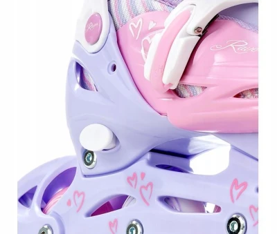 Raven Loret LILA/PINK dětské inline brusle - svítící kola LED