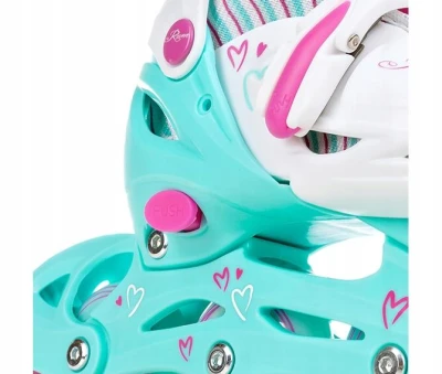 Raven Loret White dětské inline brusle - svítící kola LED