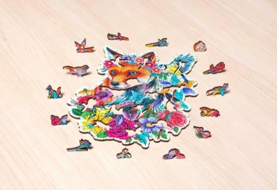 Ravensburger DŘEVO Puzzle 150 dílků Barevná liška 27x20cm skládačka