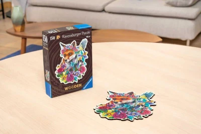 Ravensburger DŘEVO Puzzle 150 dílků Barevná liška 27x20cm skládačka