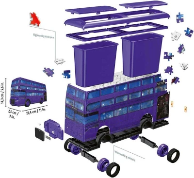 Ravensburger Puzzle 3D Autobus Harry Potter stojánek na tužky 216 dílků