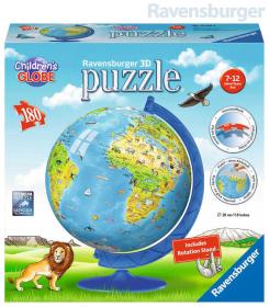 Ravensburger Puzzle 3D Dětský globus 180 dílků 20cm AJ plast Ravensburger Puzzle 3D Dětský globus 180 dílků 20cm AJ plast