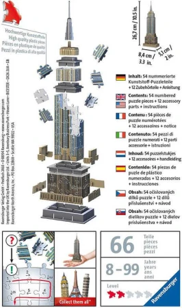 Ravensburger Puzzle 3D Mini budova Empire State Building 54 dílků plast