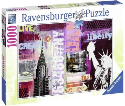 Ravensburger Puzzle New York koláž 1000 dílků 70x50cm skládačka Ravensburger Puzzle New York koláž 1000 dílků 70x50cm skládačka