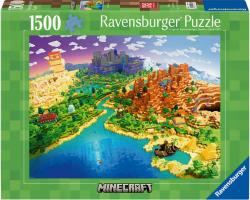 Ravensburger Puzzle Svět Minecraftu 1500 dílků 80x60cm skládačka Ravensburger Puzzle Svět Minecraftu 1500 dílků 80x60cm skládačka