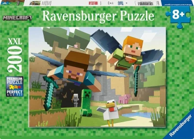 Ravensburger Puzzle XXL Minecraft Dobrodružství 200 dílků 49x36cm Ravensburger Puzzle XXL Minecraft Dobrodružství 200 dílků 49x36cm