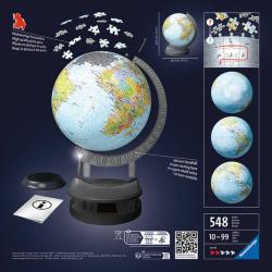 Ravensburger Puzzleball 3D Globus skládačka 548 dílků na baterie Světlo LED