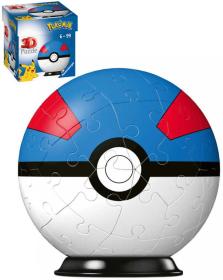 Ravensburger Puzzleball 3D Pokeball skládačka 54 dílků Pokémon Ravensburger Puzzleball 3D Pokeball skládačka 54 dílků Pokémon