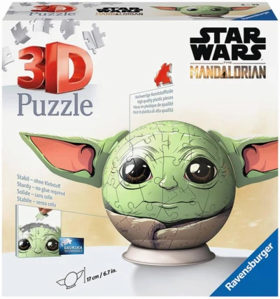 Ravensburger Puzzleball 3D Star Wars Baby Yoda Pokeball skládačka 72 dílků