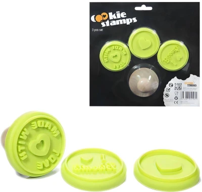 Razítka na sušenky set 3ks doplněk do dětské kuchyňky silikon/dřevo Razítka na sušenky set 3ks doplněk do dětské kuchyňky silikon/dřevo