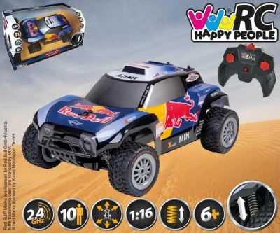 RC Auto MINI JCW Buggy Red Bull na vysílačku 2,4GHz na baterie 1:16