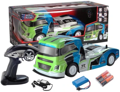 RC Auto tahač závodní na vysílačku 2,4GHz na baterie Světlo 2 barvy