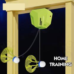 RC Badminton trenažér závěsný set se 2 košičky na baterie Světlo