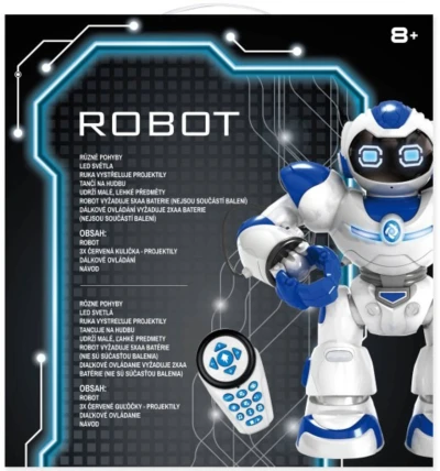RC Robot interaktivní kosmonaut tančí střílí na baterie Světlo Zvuk