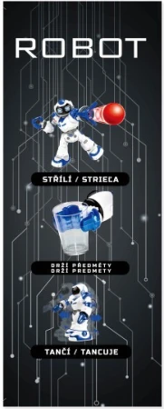 RC Robot interaktivní kosmonaut tančí střílí na baterie Světlo Zvuk