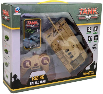 RC Tank 21cm na vysílačku 1:32 na baterie Světlo Zvuk 2 barvy RC Tank 21cm na vysílačku 1:32 na baterie Světlo Zvuk 2 barvy