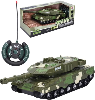 RC Tank s efekty na vysílačku 27MHz na baterie Světlo Zvuk RC Tank s efekty na vysílačku 27MHz na baterie Světlo Zvuk