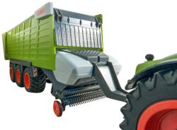 RC Traktor Claas Axion + přívěs na vysílačku 2,4GHz na baterie Světlo