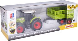 RC Traktor Claas set s vlečkou na vysílačku 2,4GHz na baterie Světlo