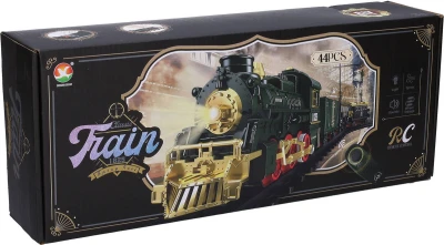 RC Vlak retro historický kouřící na vysílačku 2,4GHz na baterie Světlo Zvuk