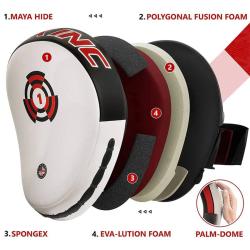 RDX Zakřivené boxovací chrániče T1 černobílé 1 pár