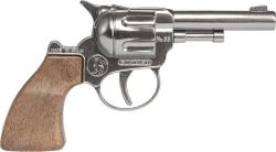 Revolver dětský kovbojský 14cm kovový kolt stříbrný