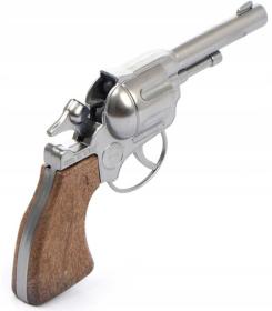 Revolver dětský kovbojský 14cm kovový kolt stříbrný