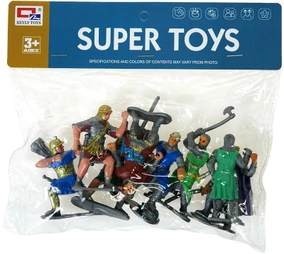 Římští válečníci bojovníci se zbraněmi plastové akční figurky 9cm set 8ks v sáčku