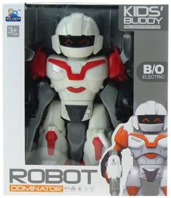 Robot Dominator bojový set se zbraní a štítem 24cm na baterie Světlo Zvuk 3 barvy