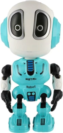 Robot Echo modrý kovový opakující věty na baterie Světlo Zvuk