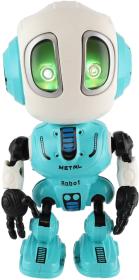 Robot Echo modrý kovový opakující věty na baterie Světlo Zvuk