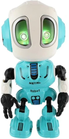 Robot Echo modrý kovový opakující věty na baterie Světlo Zvuk