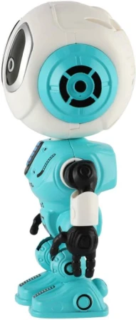 Robot Echo modrý kovový opakující věty na baterie Světlo Zvuk