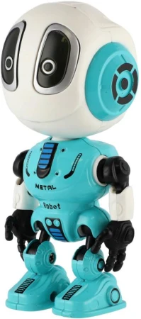 Robot Echo modrý kovový opakující věty na baterie Světlo Zvuk