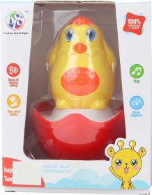 Rolly-Polly kuřátko / sovička baby zvířátko kývací s rolničkou pro miminko 2 druhy