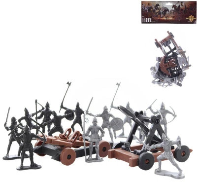 Rytíři akční figurky 6cm s bojovými vozy herní set v sáčku Rytíři akční figurky 6cm s bojovými vozy herní set v sáčku