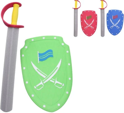 Rytířská sada soft pěnová meč 57cm se štítem 3 barvy Rytířská sada soft pěnová meč 57cm se štítem 3 barvy