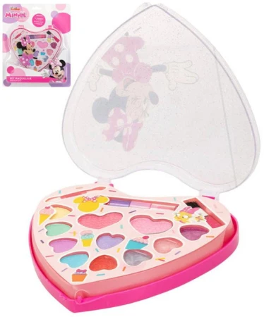 Sada krásy Disney Minnie Mouse srdce dětské šminky oční stíny + lesky na rty Sada krásy Disney Minnie Mouse srdce dětské šminky oční stíny + lesky na rty