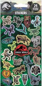 Samolepky Jurský park 25ks opakovane použiteľné 1 arch