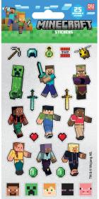 Samolepky Minecraft opakovaně použitelné 25ks 1 arch