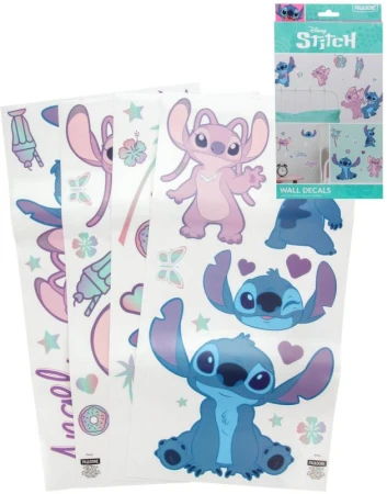 Samolepky na stenu Disney Stitch Angel nástenná dekorácia 58ks Samolepky na stenu Disney Stitch Angel nástenná dekorácia 58ks